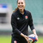 Kate Middleton in Sweaty Betty Blue Top For Day of Rugby