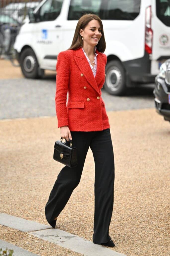 Kate Middleton Goes Business Casual in Blazer & Relaxed Trousers