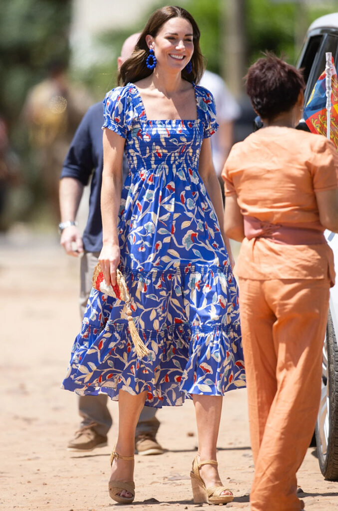 Kate Middleton Wears Smocked Tory Burch Dress for Royal Tour Day Two - Dress  Like A Duchess
