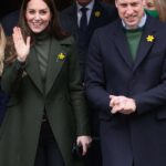 Kate Middleton Wears Green Sportmax Coat and Ankle Booties for Wales Visit