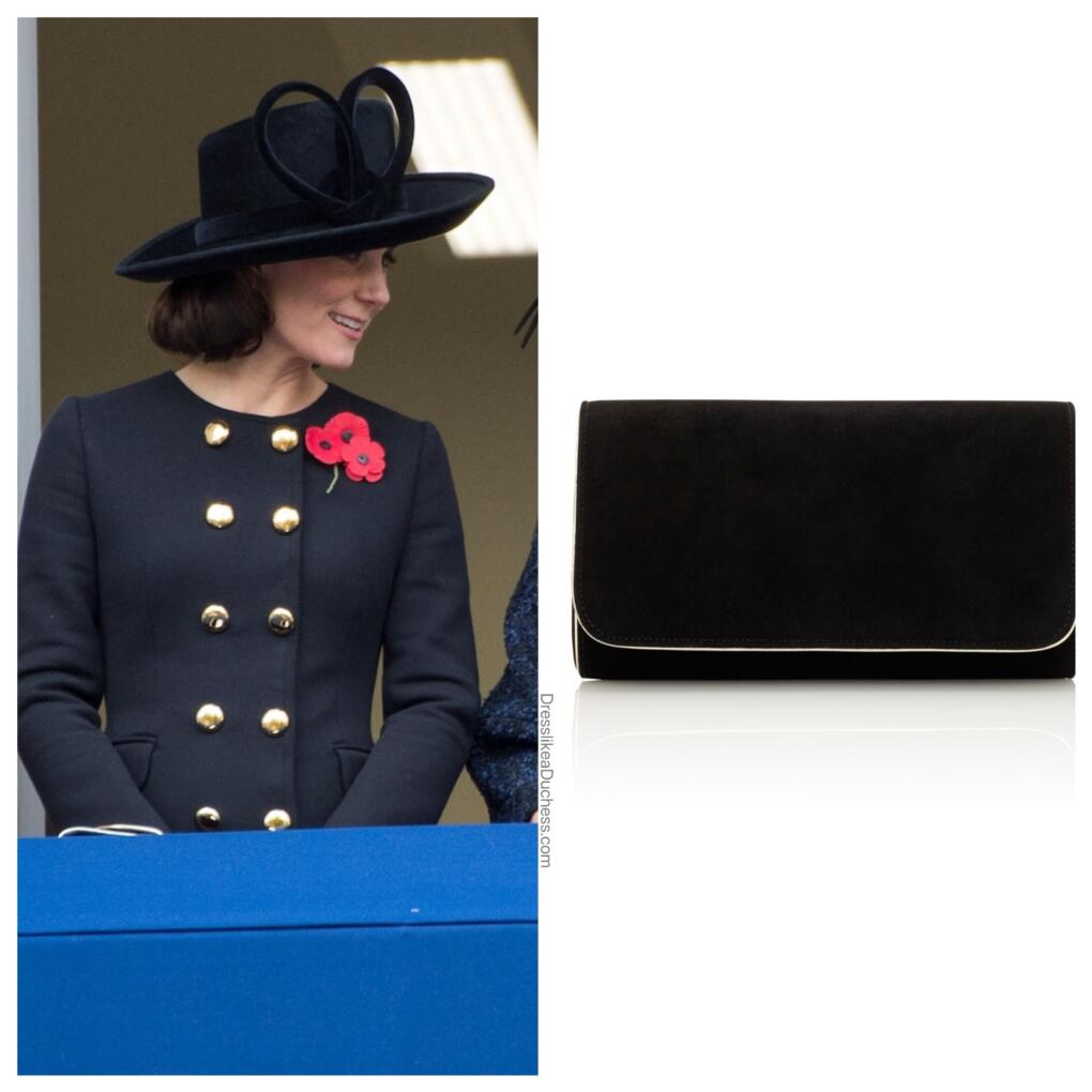 Kate Middleton's Emmy London Natasha clutch bag in cobalt blue