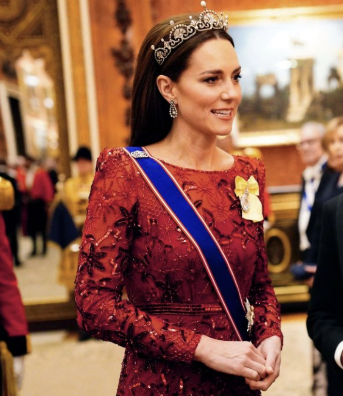 Princess Kate stuns in Lotus Flower Tiara at Buckingham Palace reception -  Good Morning America