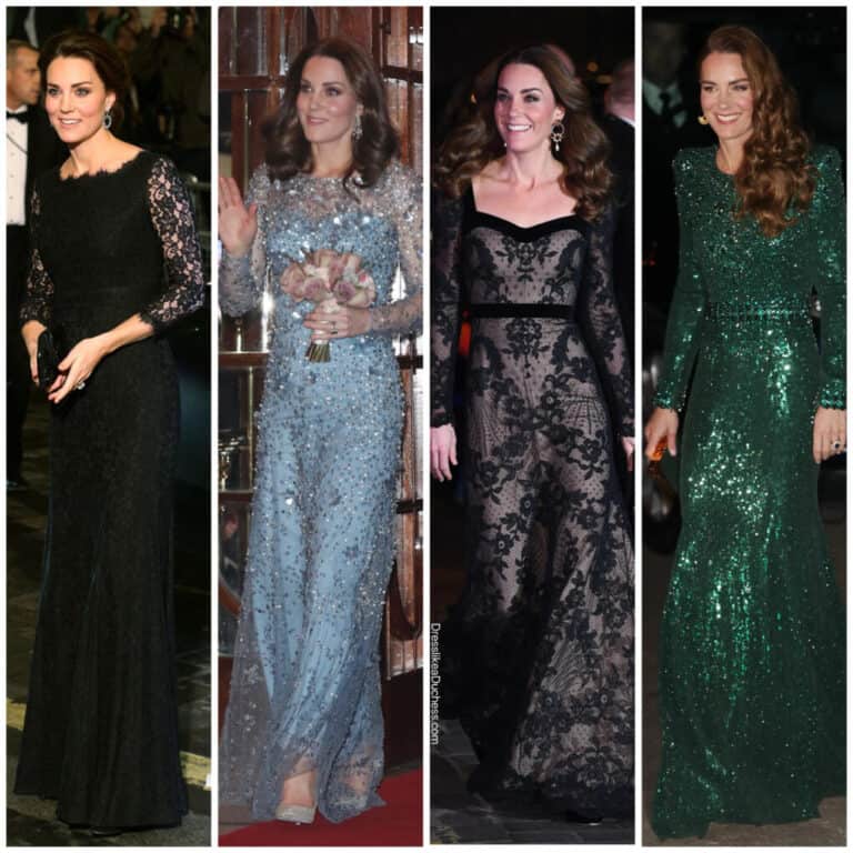 All of Kate Middleton's Best Royal Variety Fashion Moments - Dress Like ...