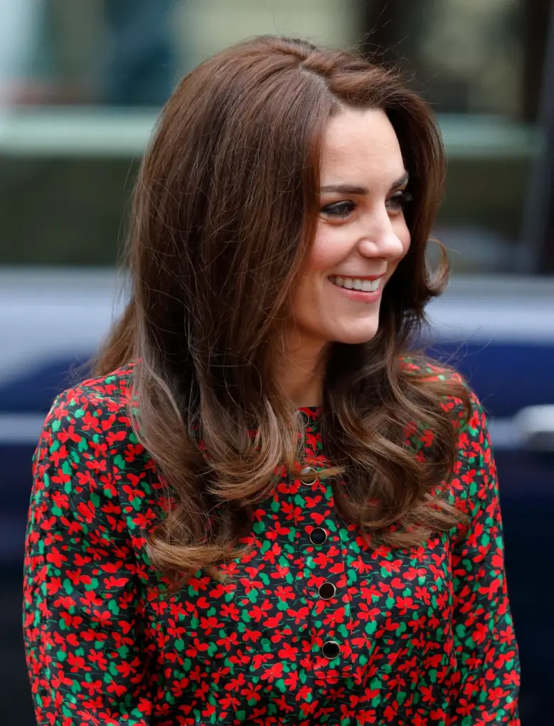 Kate Middleton pairs the Lotus Flower Tiara with voluminous hair