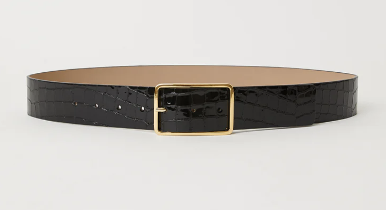 Anderson's Black Croc-Effect Leather Belt - Kate Middleton Belts - Kate's  Closet