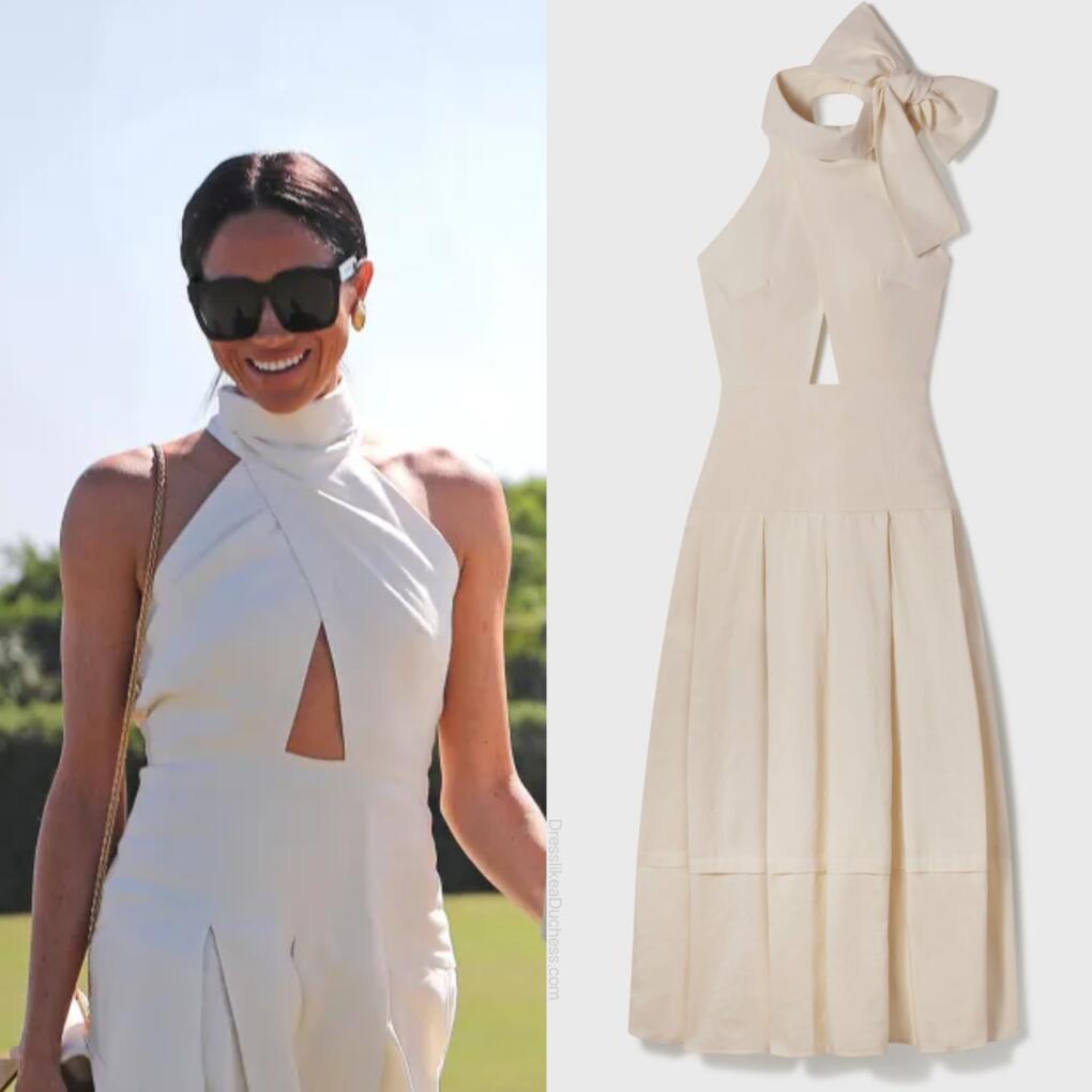 Meghan Markle in Heidi Merrick Dress for Polo in Miami - Dress Like A ...