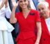 Kate Middleton in Red Peplum Roland Mouret Dress for Wimbledon